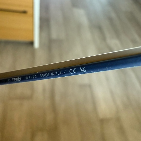 Fendi Round Aviator Sunglasses Blue and Silver Color Unisex - Picture 13 of 15